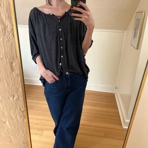 Liberty Love Charcoal Blouse